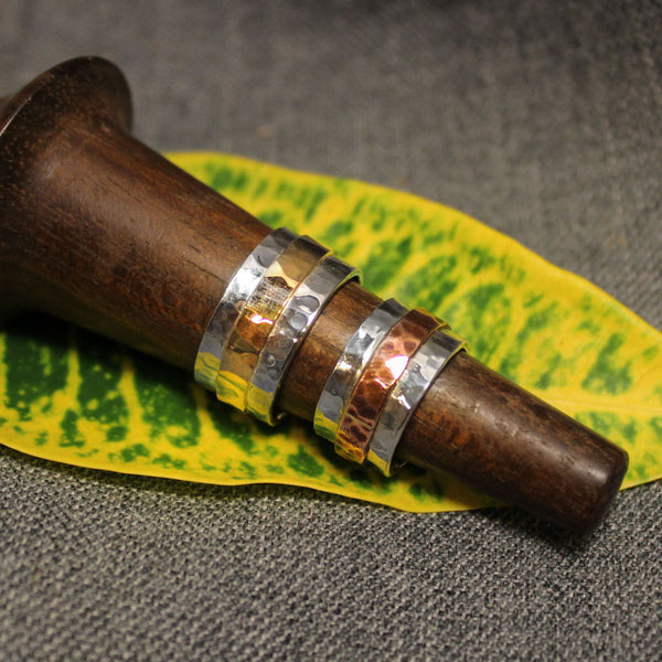 2-tone Hammered Band Ring