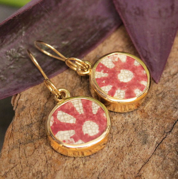 Cinnamon Burst Chaney 14k Gold Earrings