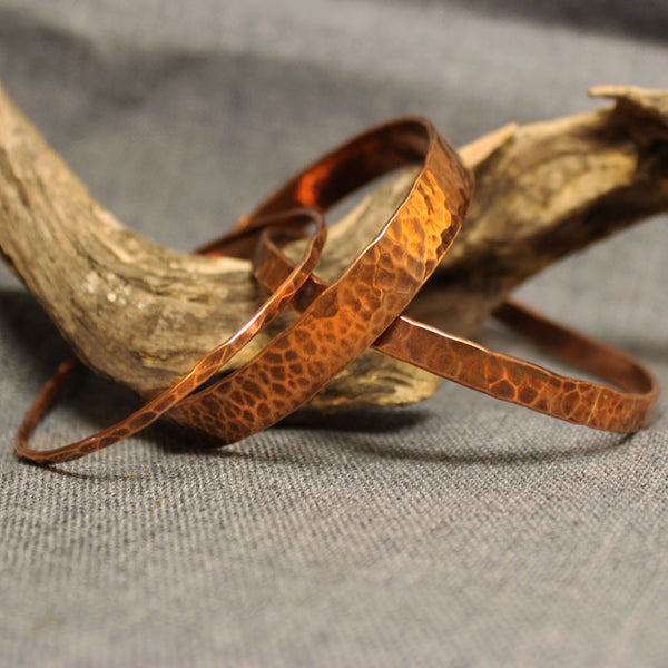 Copper Hammered Bangles