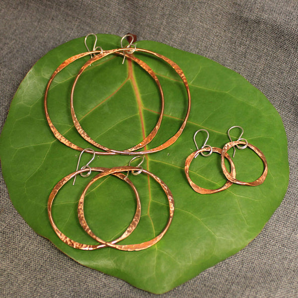 Four Corner Copper Earrings