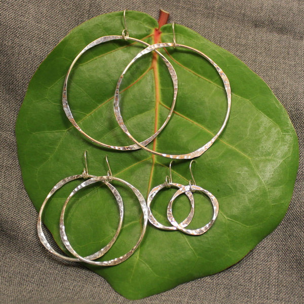 Four Corner Sterling Silver Earrings