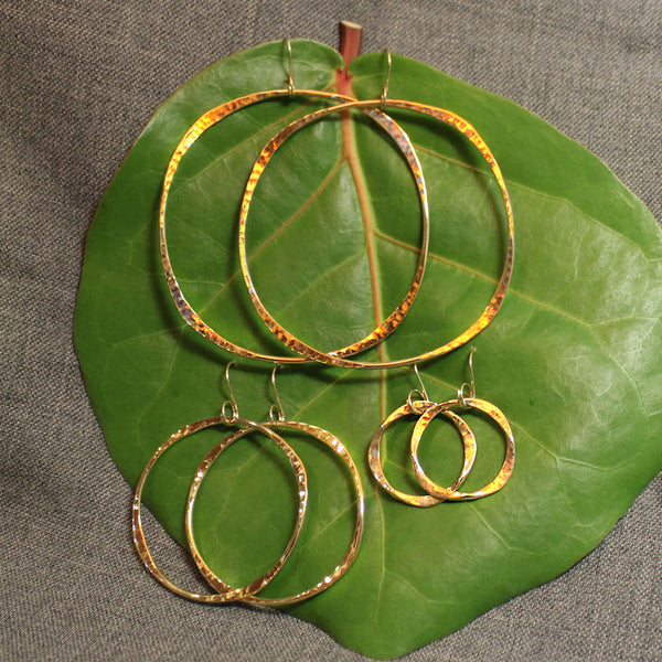 Four Corner 14k Gold Earrings