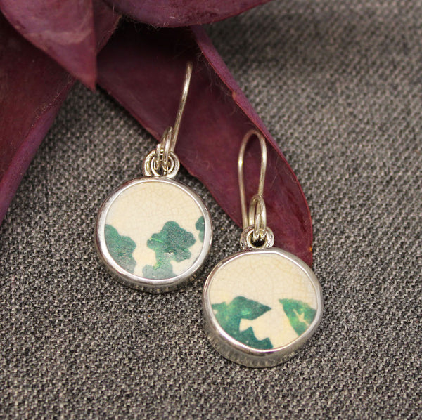 Green Maps Chaney Sterling Silver Earrings