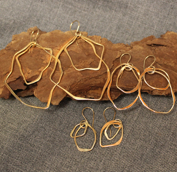 Shard 14k Gold Drop Earrings