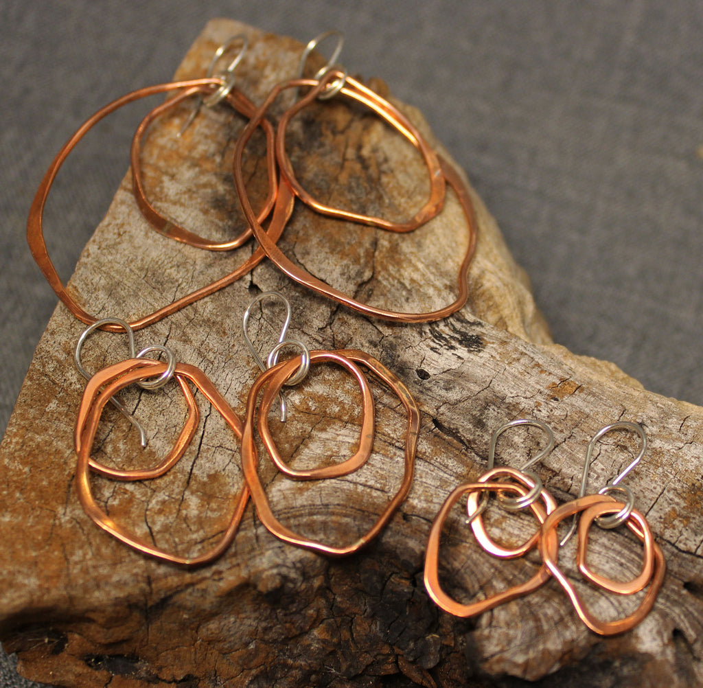 Shard Copper Drop Earrings