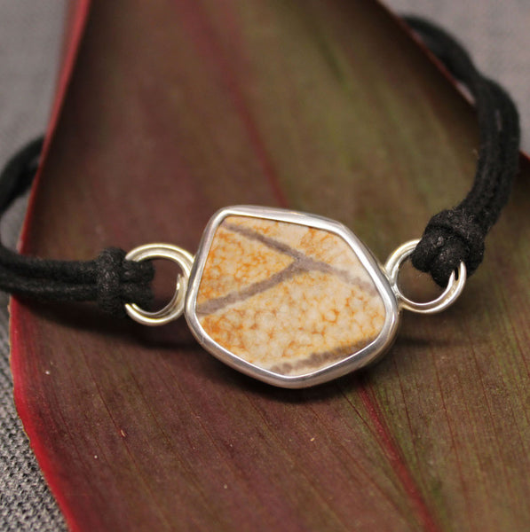 Wishbone Sterling Silver Cord Bracelet